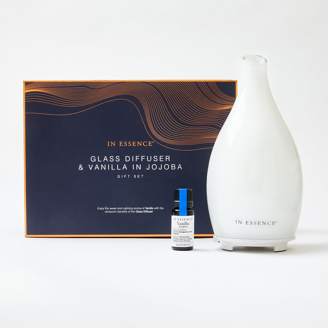 In Essence: Glass Diffuser & Vanilla in Jojoba Gift Set